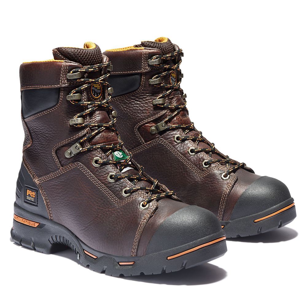 Timberland Mens Work Boots PRO® Endurance 8\" Steel Toe - Brown - India XV8654917